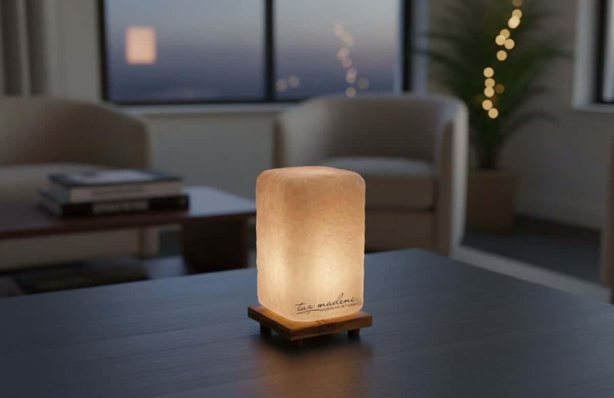 beyazz-05 Tuz Lambası Beyaz Doğal Model