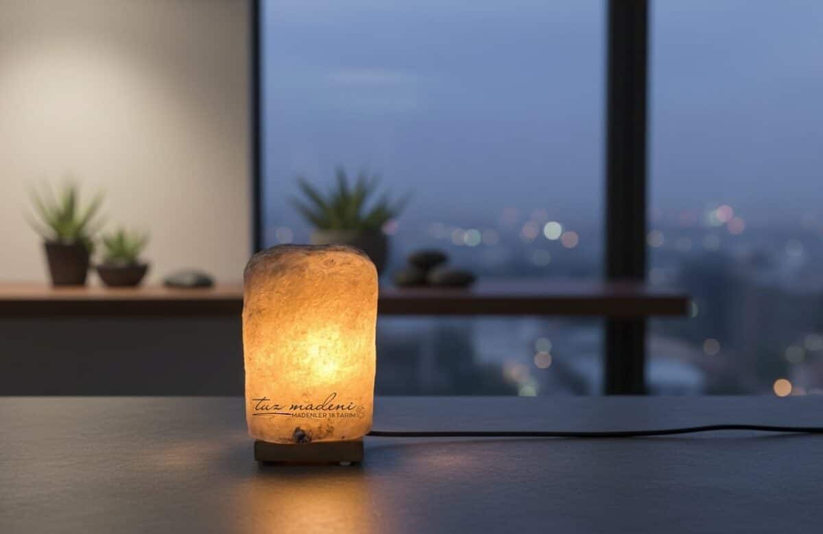 gri-01 Doğal Tuz Lambası Gri Model