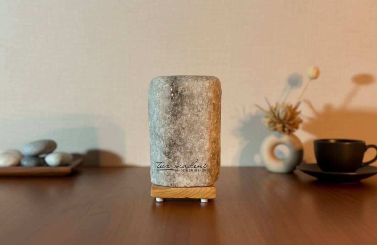 gri-07 Doğal Tuz Lambası Gri Model